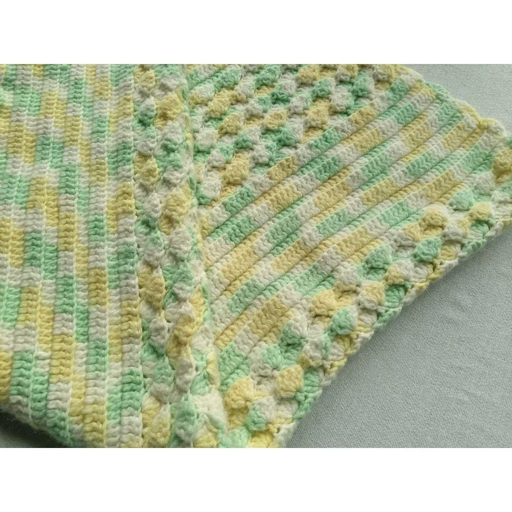 Crochet Pastel Granny Afghan Blanket‎ 46x41
